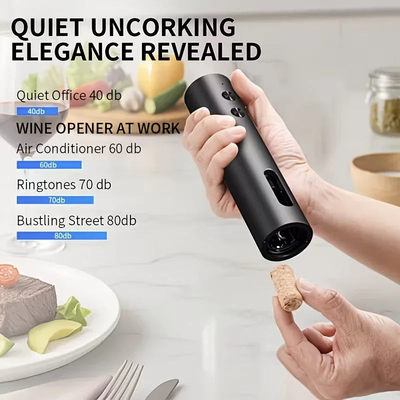 Electric Wine Opener Gift Set – Rechargeable, with Aerator & Stopper